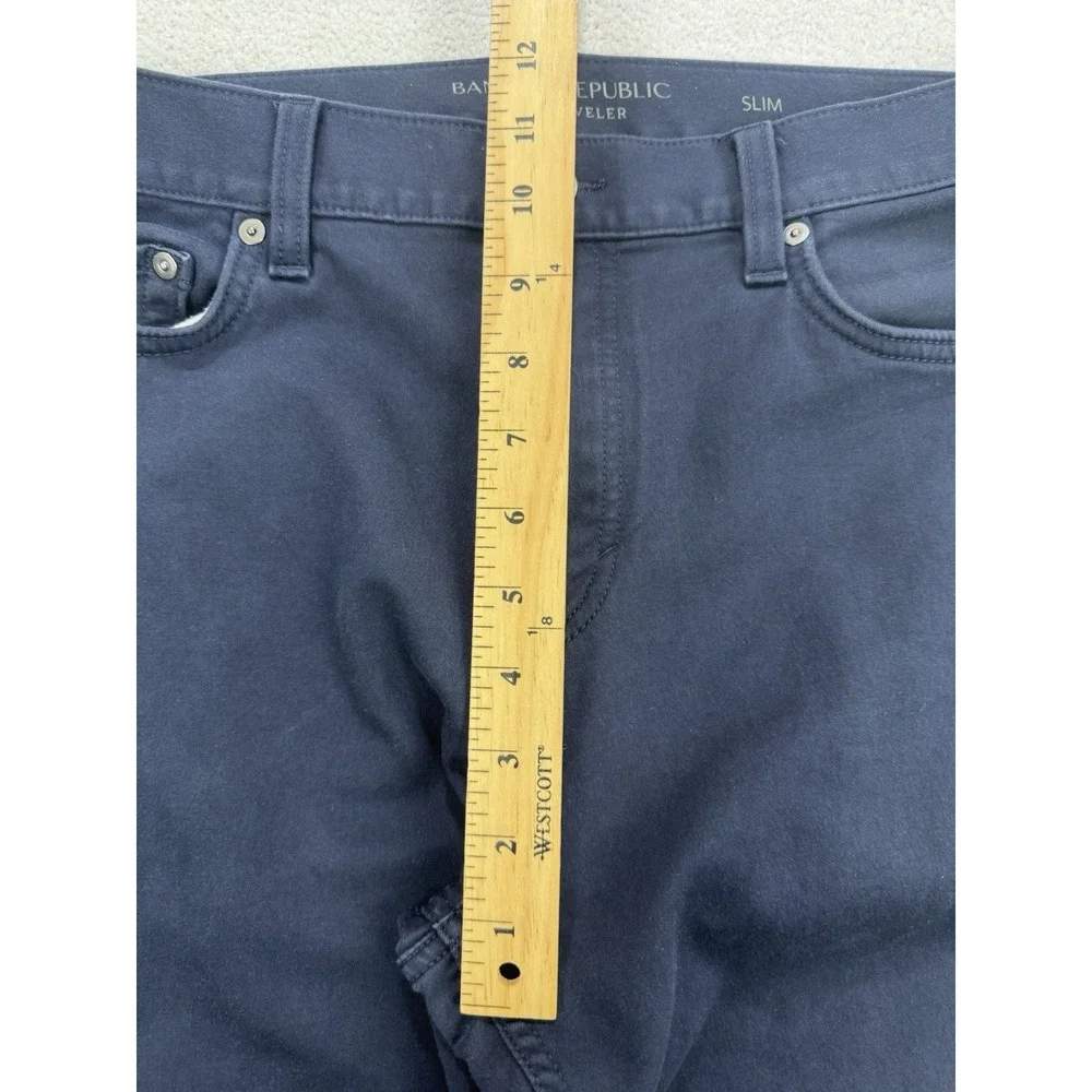Banana Republic Traveler Jeans Men 34x32‎ Blue Stretch Straight Leg